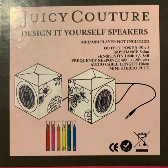 Juicy Couture Design it yourself groovy speaker - RARE - Picture 2 of 9